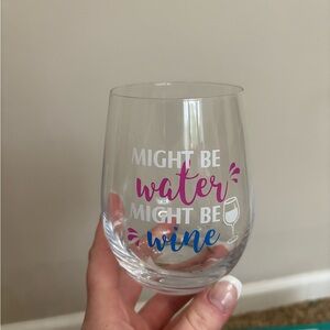 Colorful Wine Glass with Fun Text
